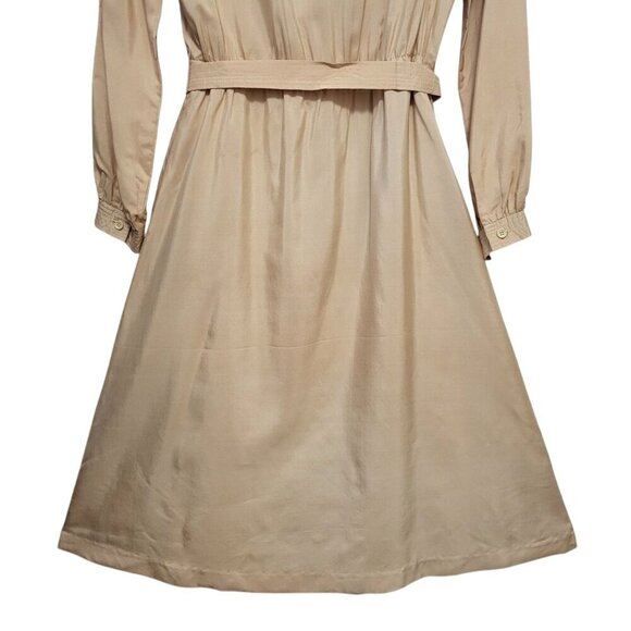 Vintage Silk Shirt Dress 1970s New Threads Belted Midi Hong Kong - Picture 9 of 14